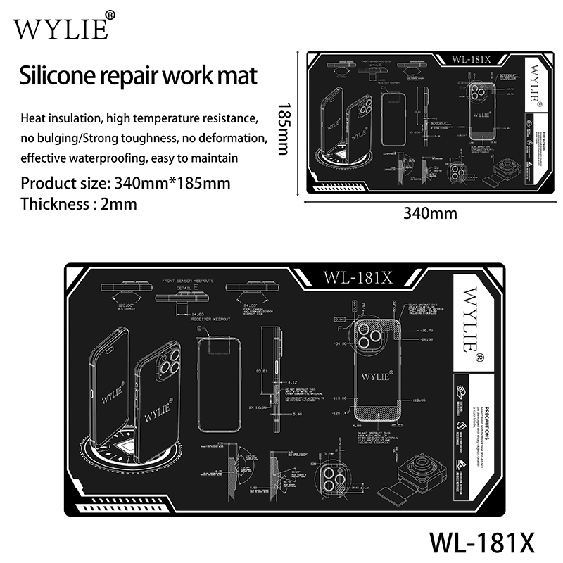 WYLIE WL-181X Heat Resistant I - đánh giá và giá Heat Mat Silicone