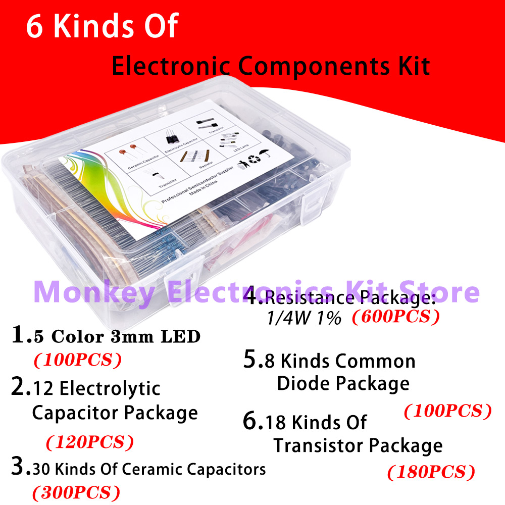 6 kinds components kit resista - đánh giá và giá Electronics Repair Center