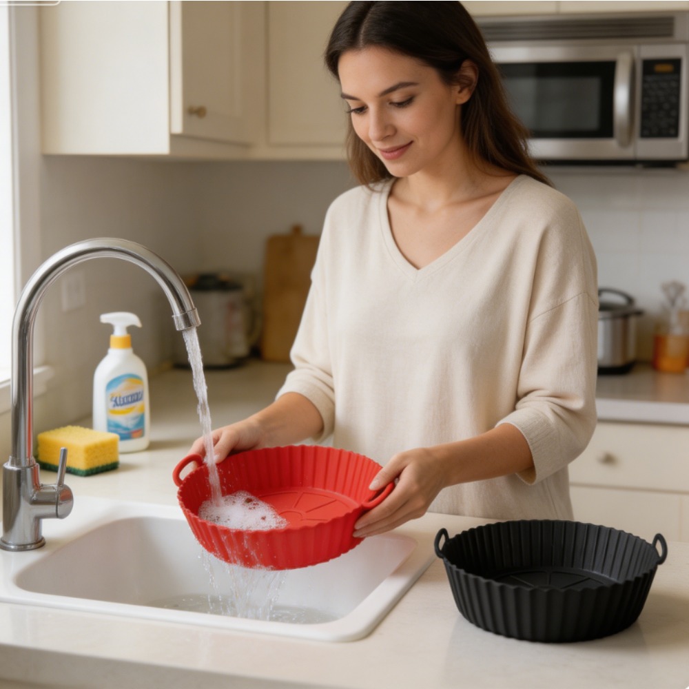 Round Silicone Air Fryer Liner - đánh giá và giá Heat Mat Silicone