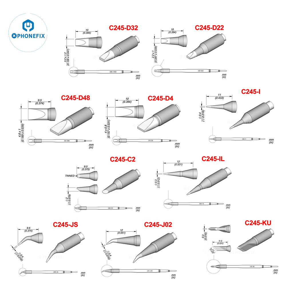 OEM C245 C470 Series Tips C245 - đánh giá và giá Electronics Repair Kit With Soldering Iron